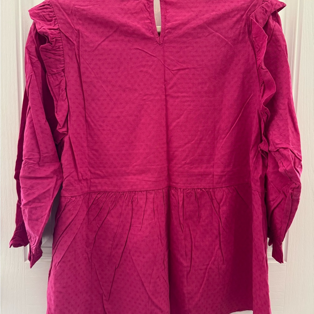 Michelle McDowell Fuchsia Ruffle Blouse - Picture 3 of 3
